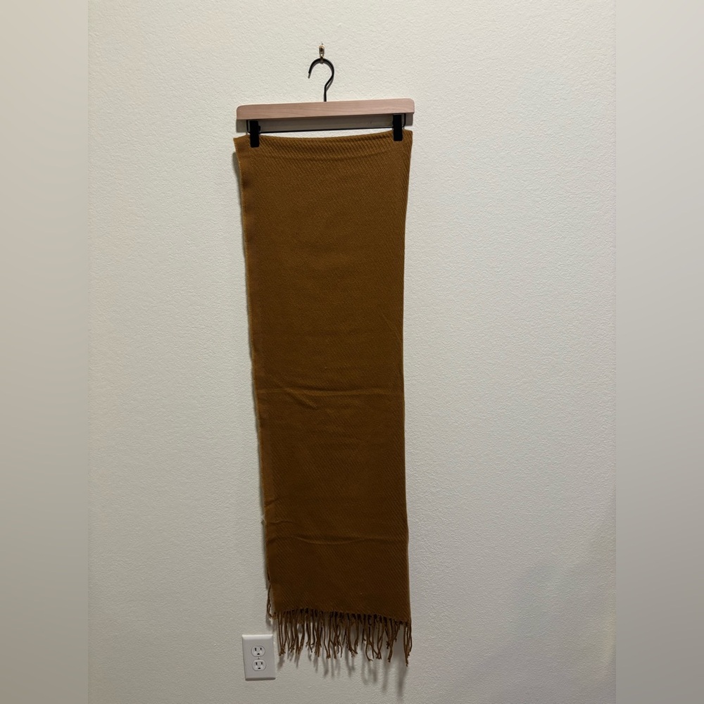 Large Cozy Knit Travel Wrap Scarf with Fringe